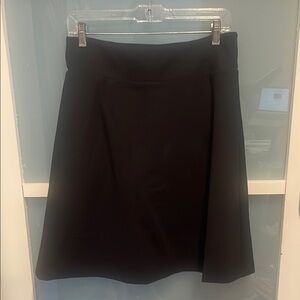Betabrand Black Knee-Length A-Line Skirt with Built In Biker Shorts, M